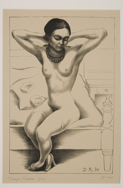 Desnuda sentada con brazos en alto (Frida Kahlo) (Seated Nude with Raised Arms [Frida Kahlo])